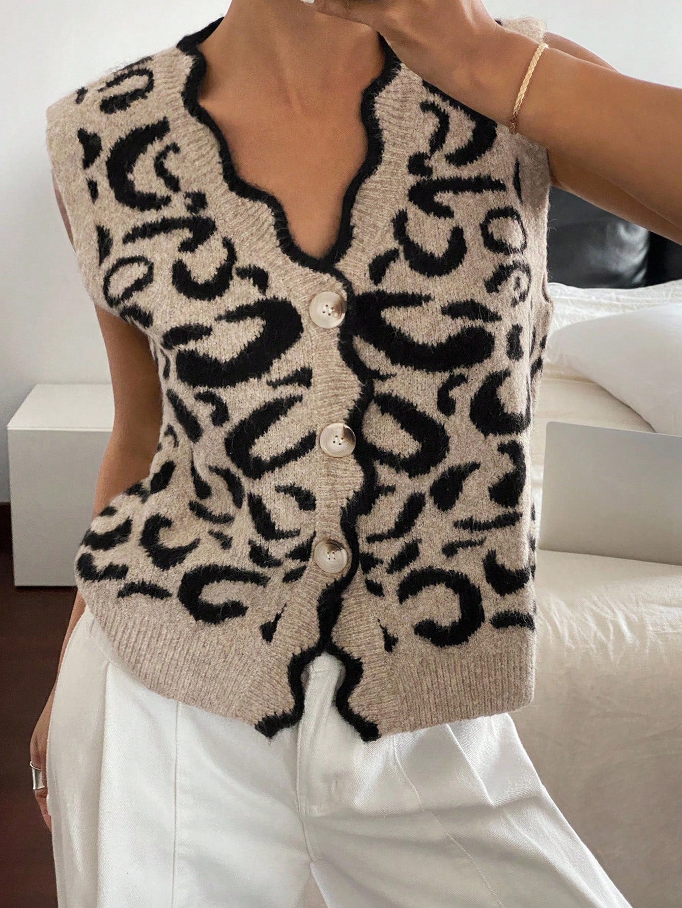 Animal Print Vest