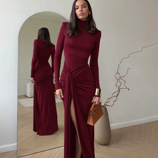Burgundy Long Dress