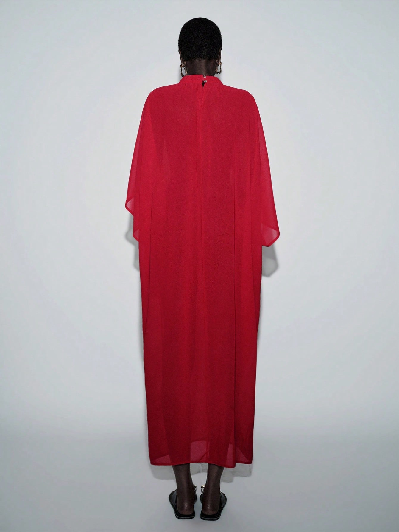 Twist Waist Maxi Red Dress