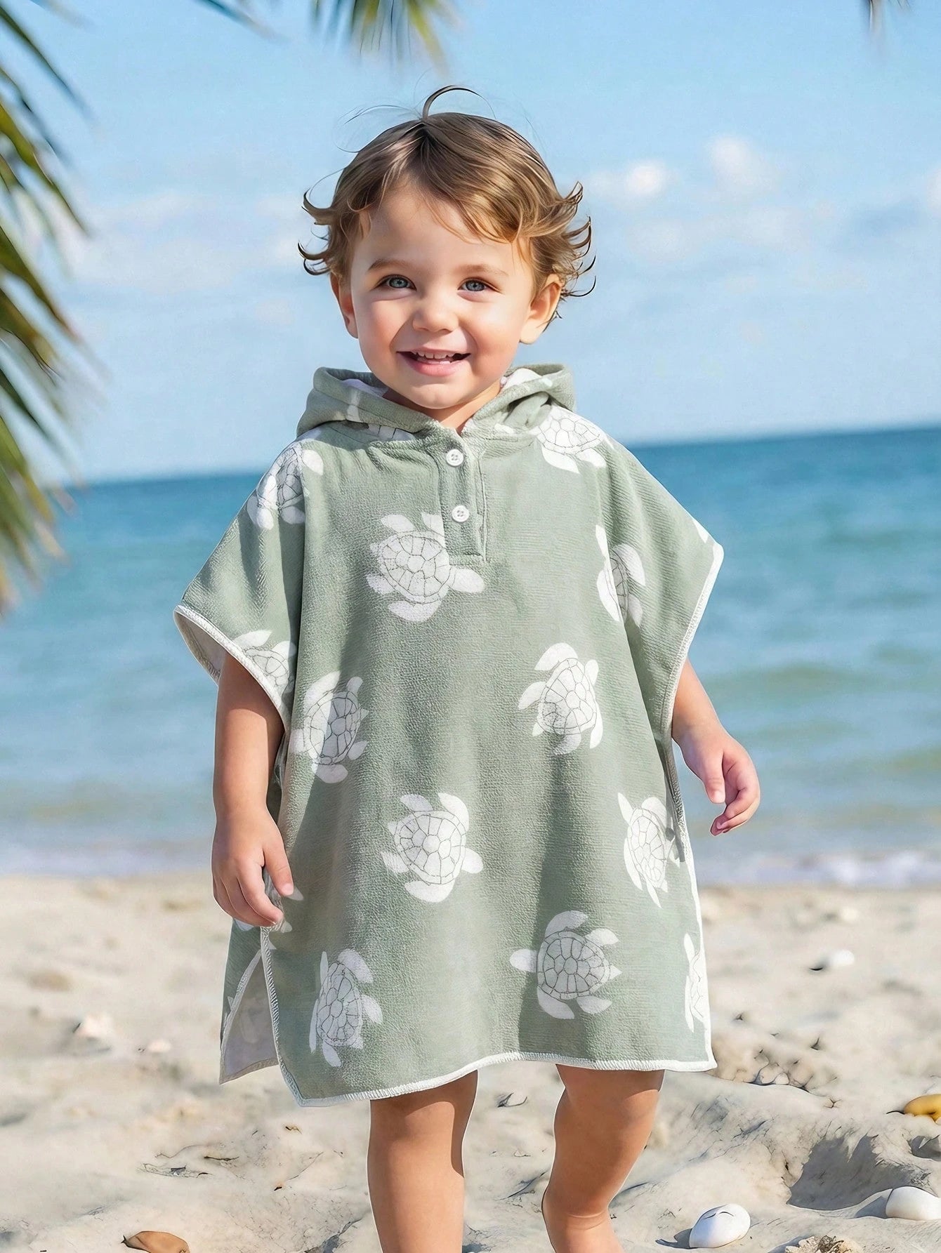 Turtle Printed Poncho