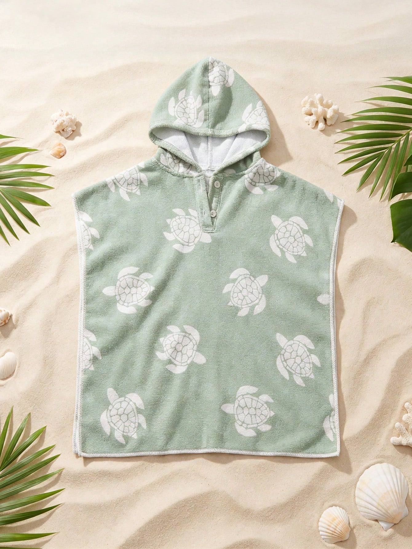 Turtle Printed Poncho