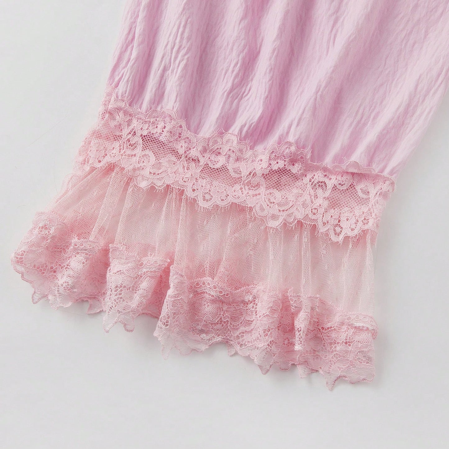 Pink Lace Loose Pants