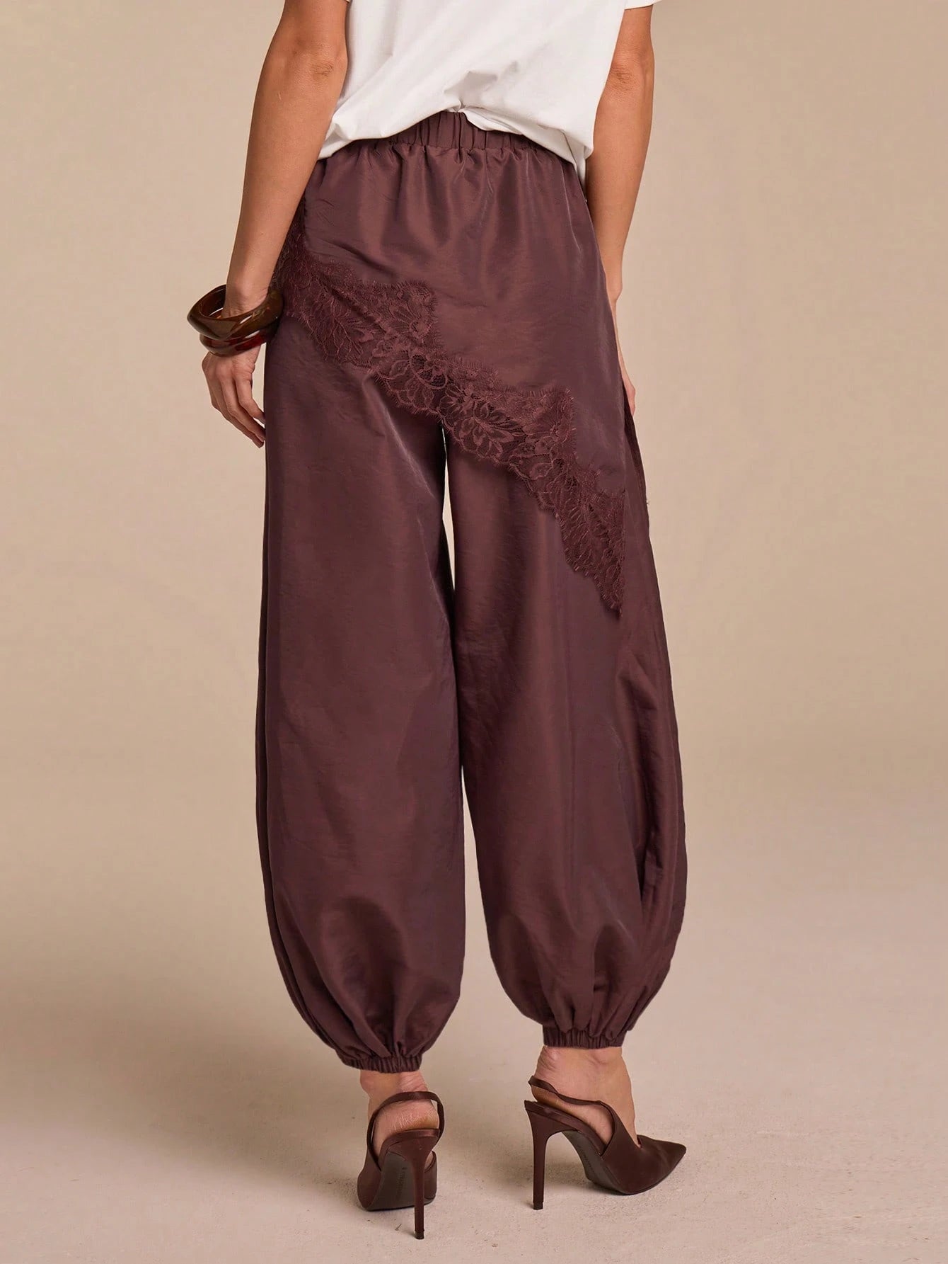 Lace Patchwork Balloon Pants