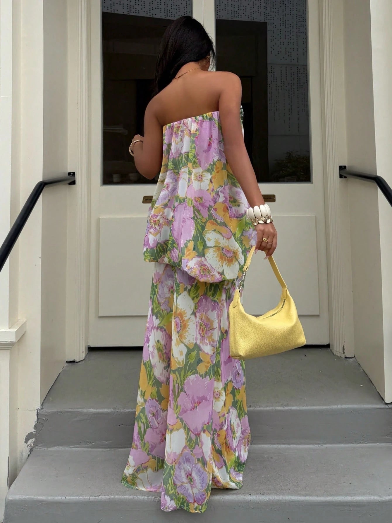 Floral Print Off-Shoulder Dress