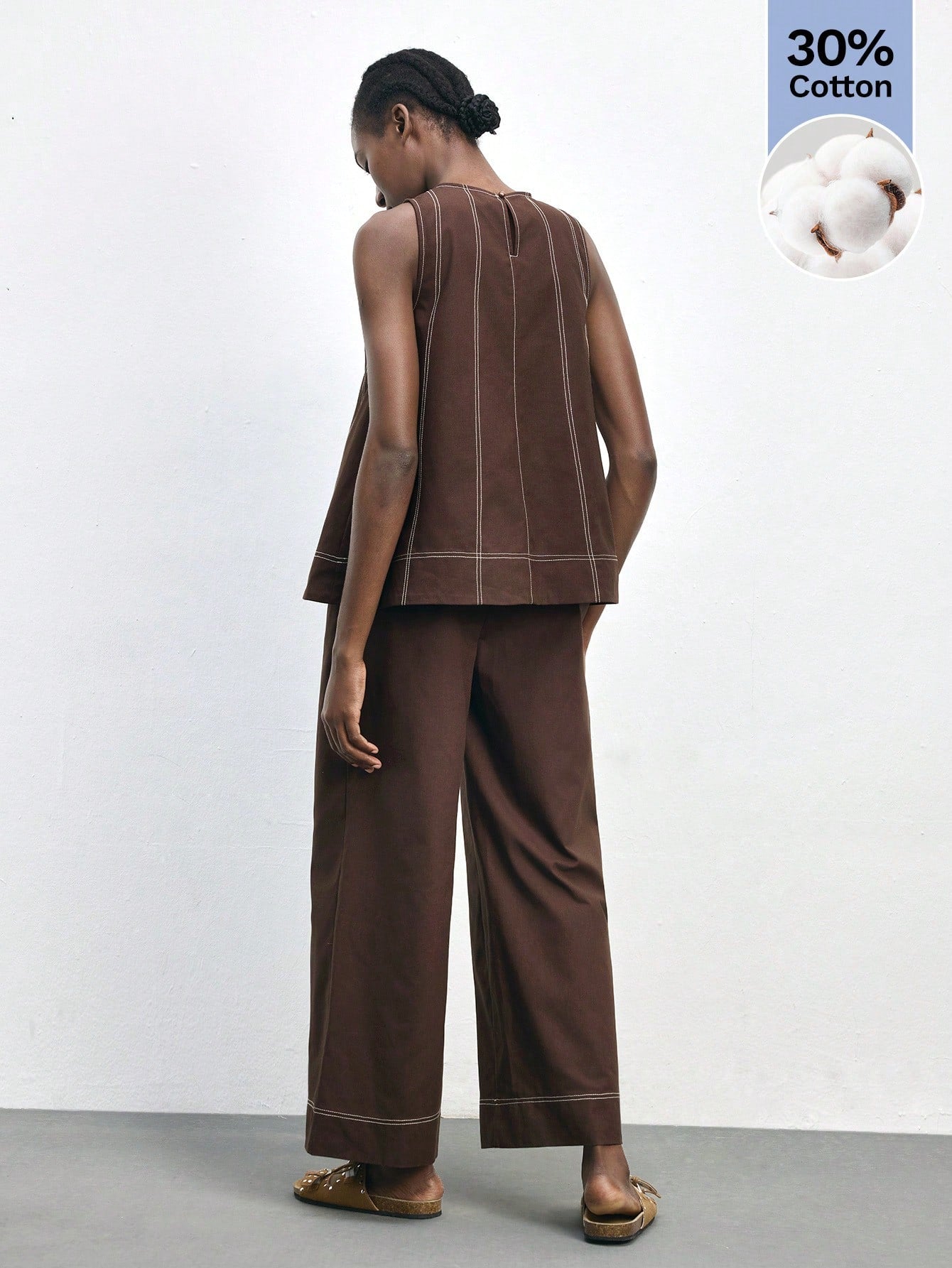 Brown Two-Piece Set