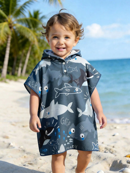 Sharks Hooded Towel