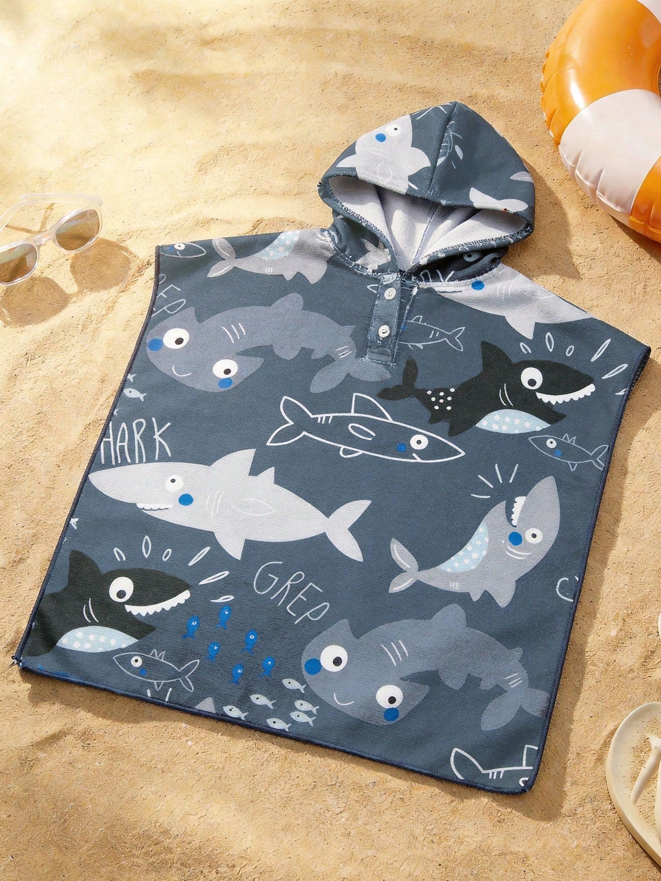 Sharks Hooded Towel