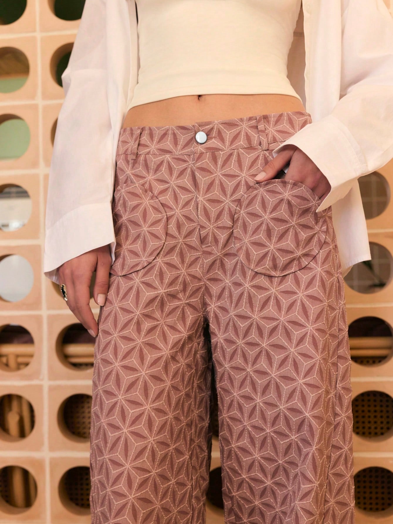 Pink Wide Leg Pants