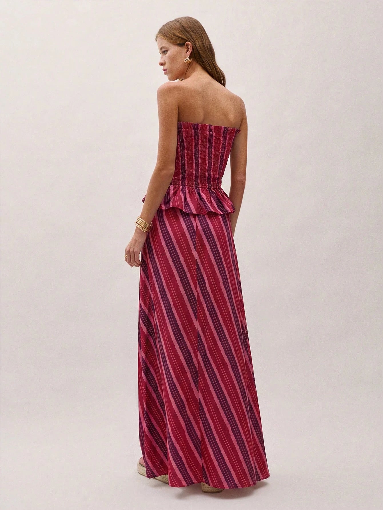 Striped Top and Skirt Set