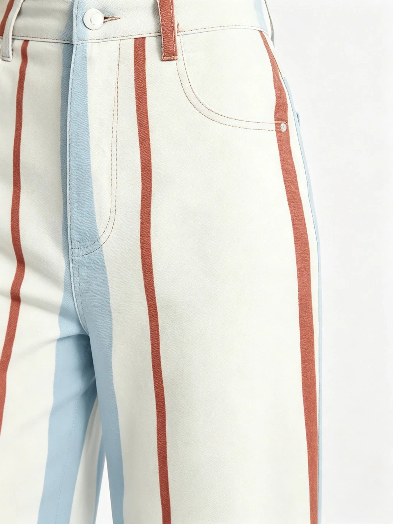 Striped Wide-Leg Trousers