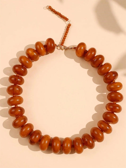 Flat Bead Necklace