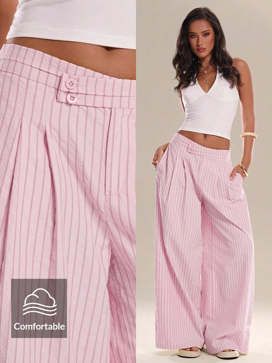 Pink Striped Pants