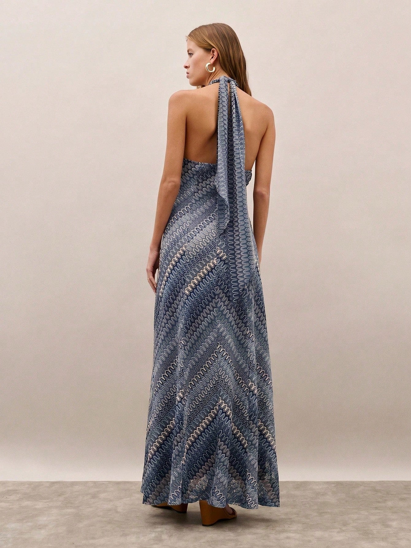 Blue Zig zag Dress