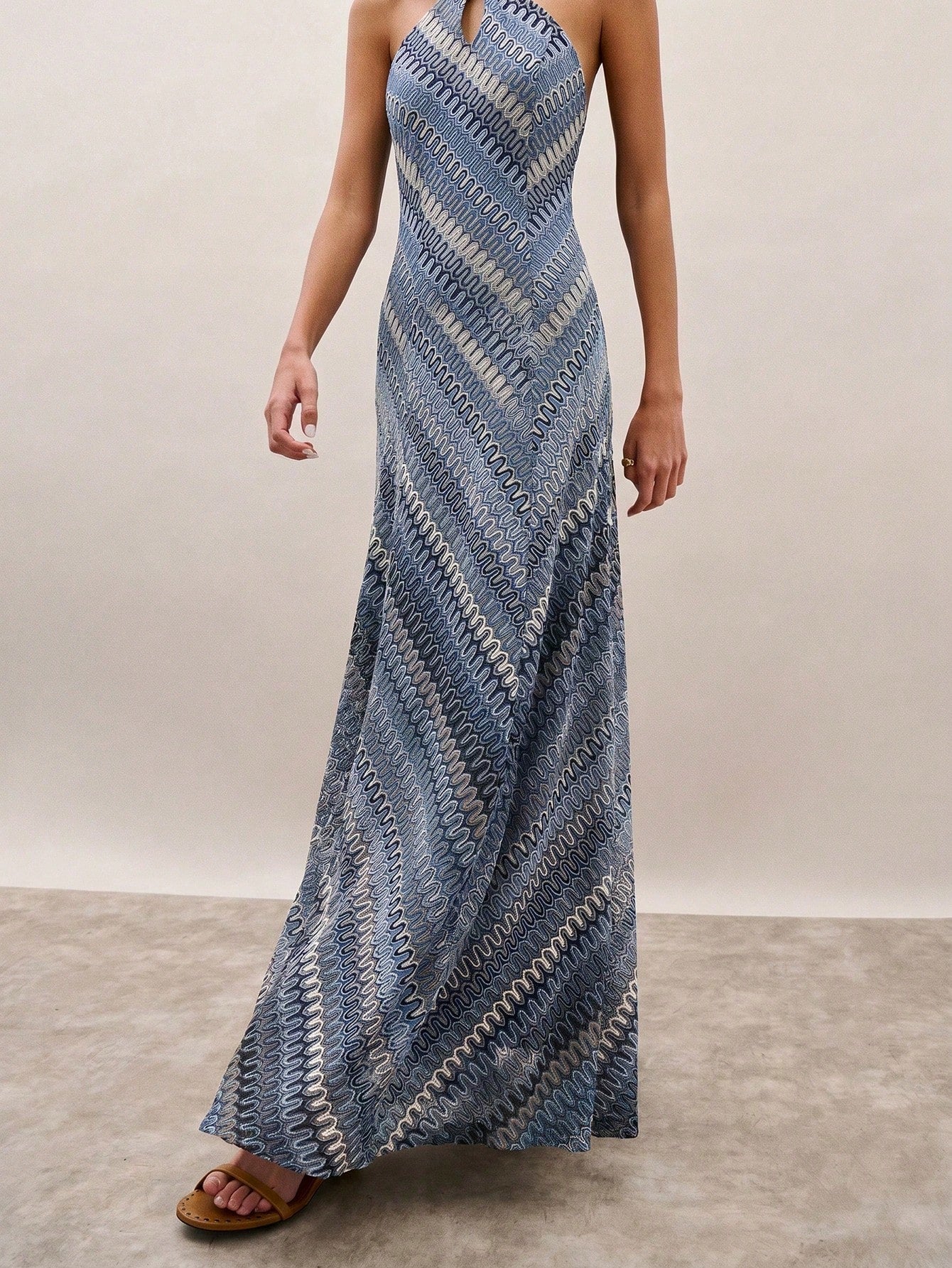 Blue Zig zag Dress