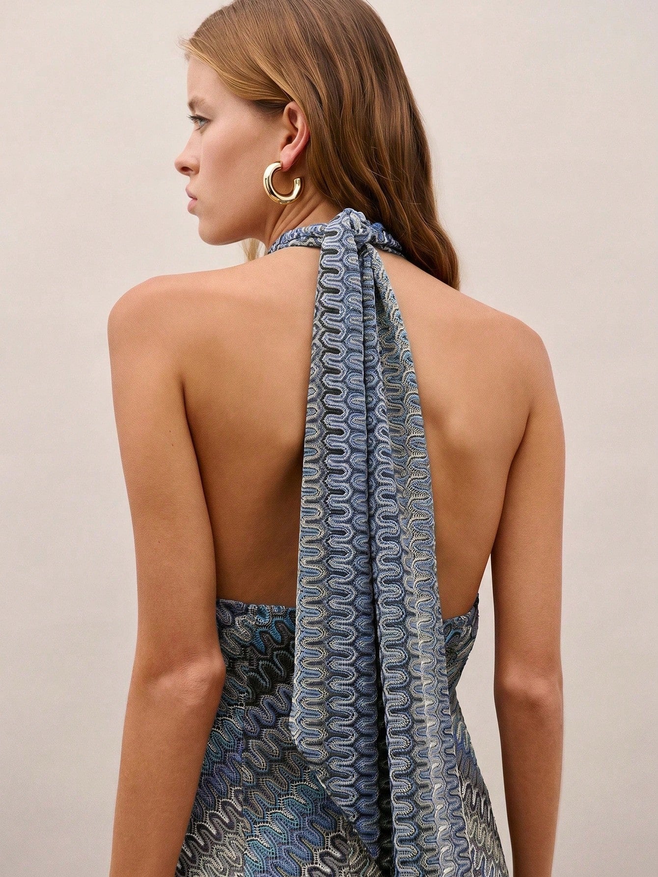 Blue Zig zag Dress