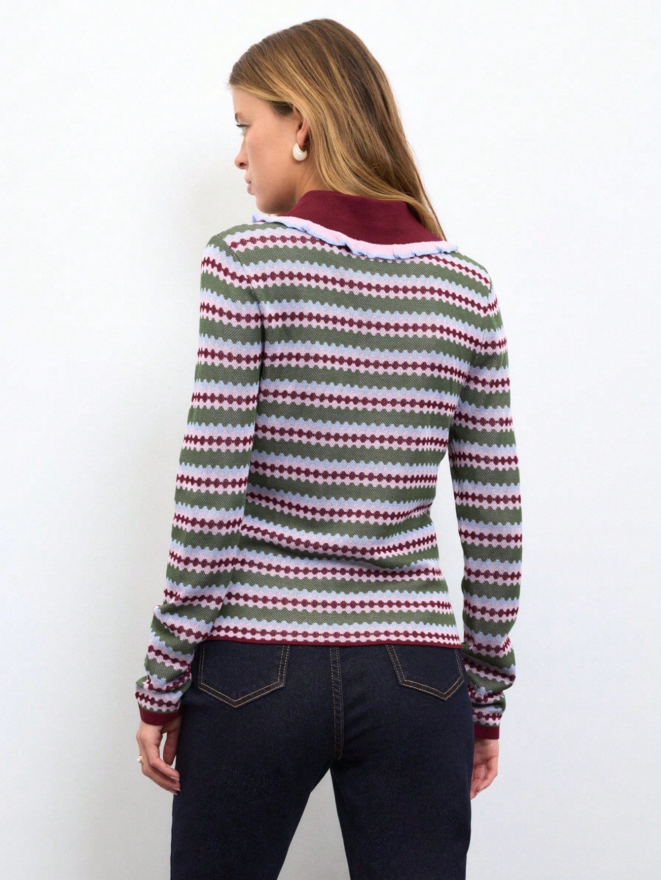 Colorful Striped Knit Top