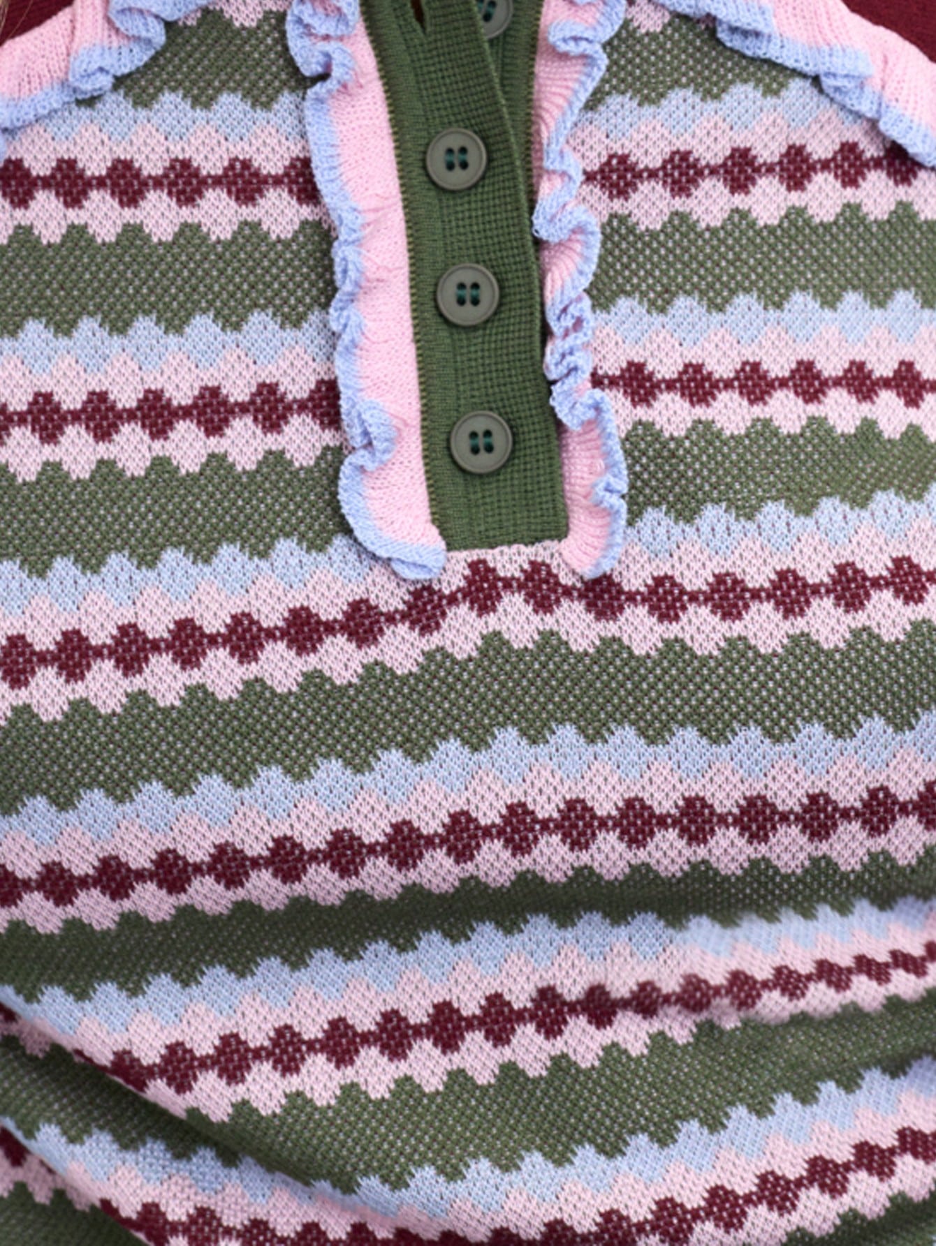 Colorful Striped Knit Top
