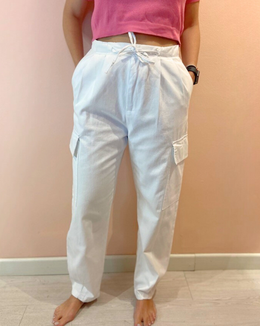 White Cargo Pants