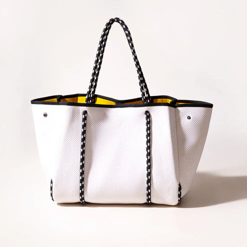 EVERYDAY TOTE BAG - DOTTED WHITE & YELLOW