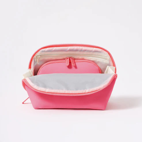 MAKEUP POUCH SET NEON PINK