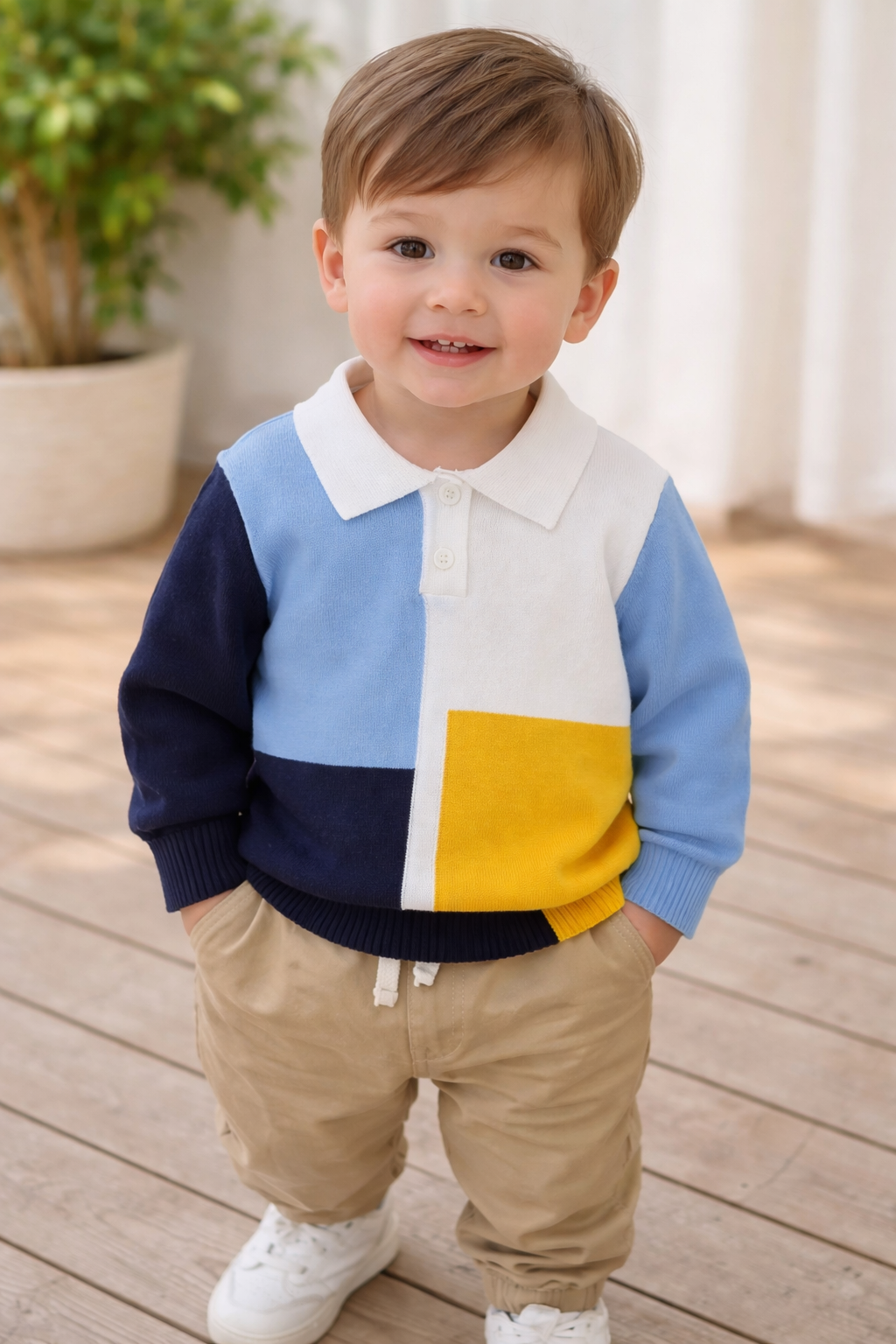 Boys Knit Colorblock Sweater
