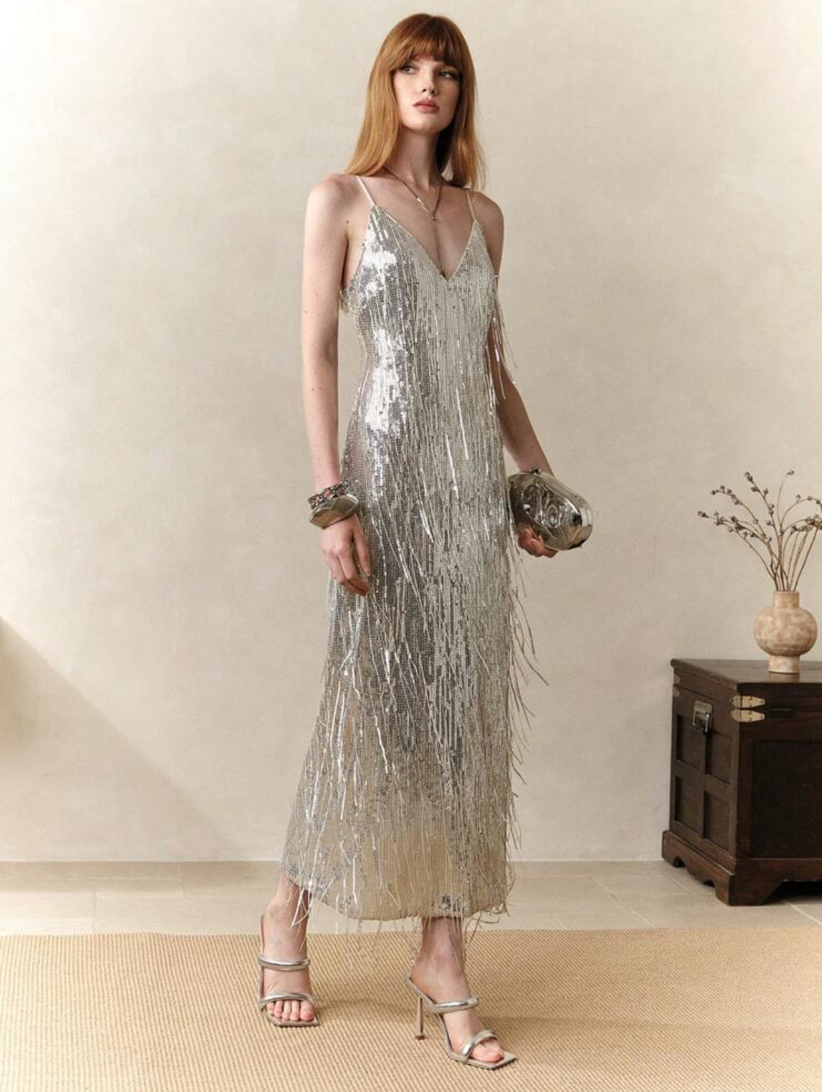 Silver Sequins Dress