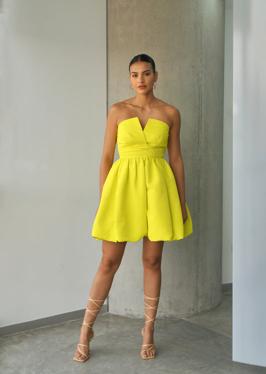 SACHIN & BABI - Strapless Lemon Dress