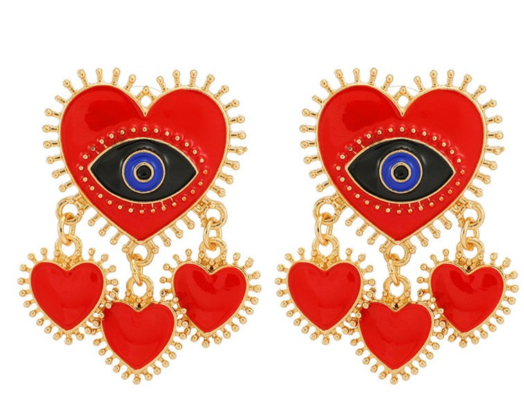 Red Heart Earrings