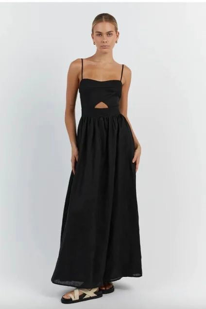 Black Linen Dress