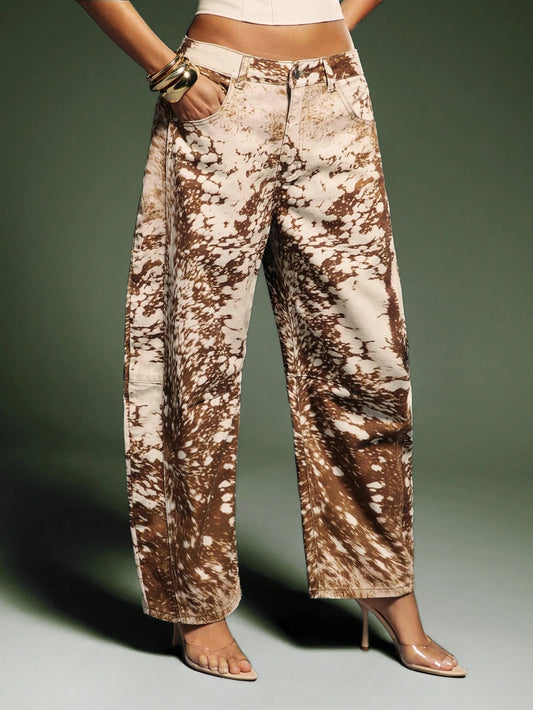 Cow Printed Pants