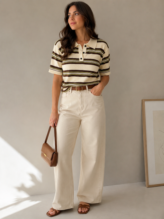 Retro Short Sleeve Polo Shirt