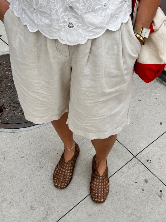 Grid Jelly Brown Shoes