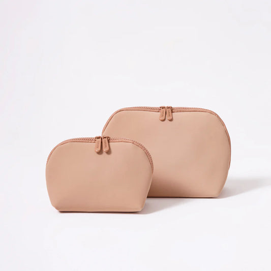 MAKEUP POUCH SET TAN