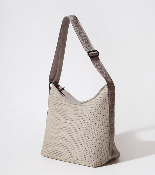 HOBO CROSSBODY BAG - TAUPE