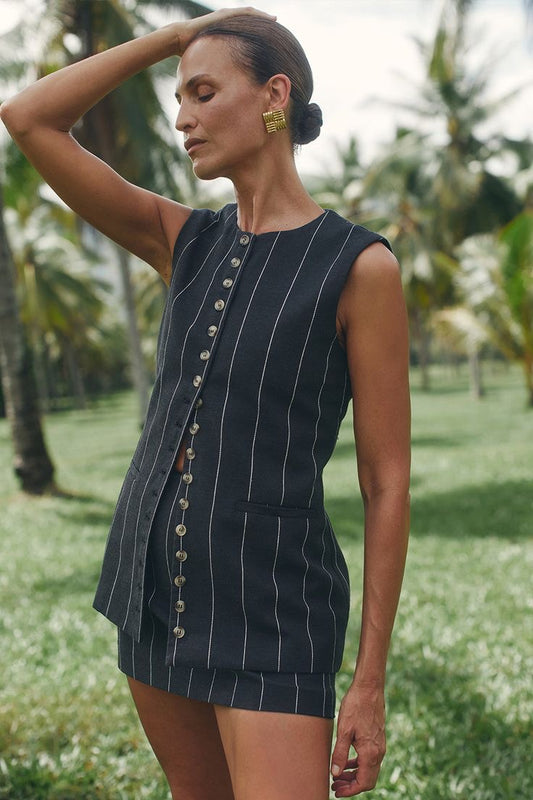 Black Stripes Suit Set