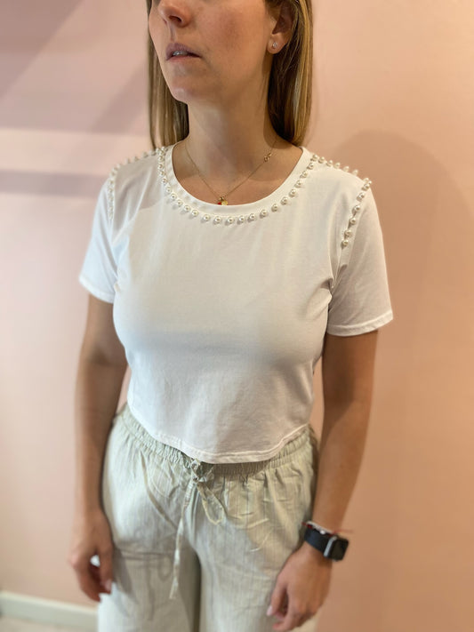 Pearls White Top