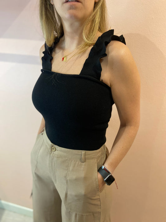Black Knit Top