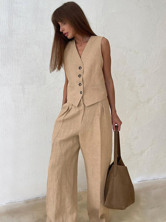 Khaki Pants Set