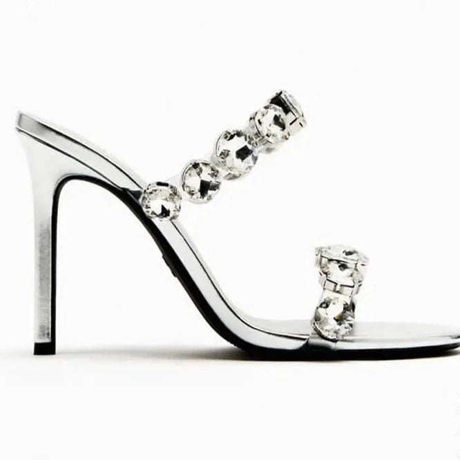 Silver Rhinestone Sandal