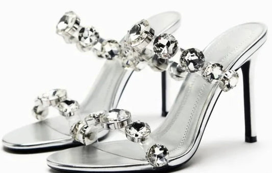 Silver Rhinestone Sandal