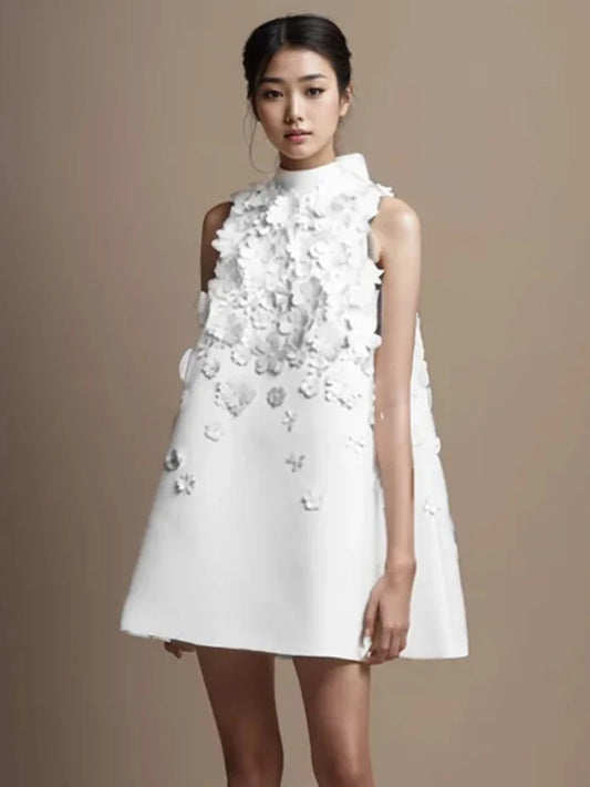 White Aplique Dress