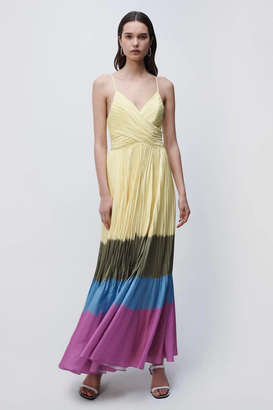 SIMKHAI - Color Block Pleated Dress