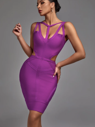 Purple Bandage Dress