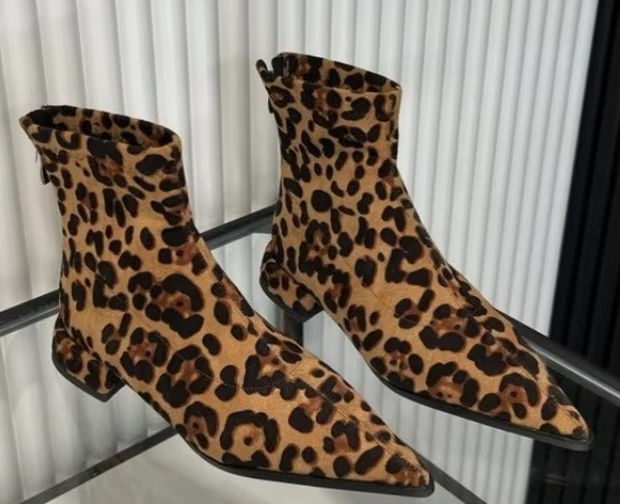 Animal Print Pointy Boots