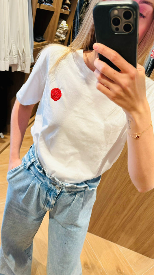 Rose White T-shirt - ONE