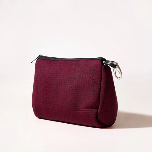 ESSENTIAL POUCH WITH ZIPPER- BORDEAUX