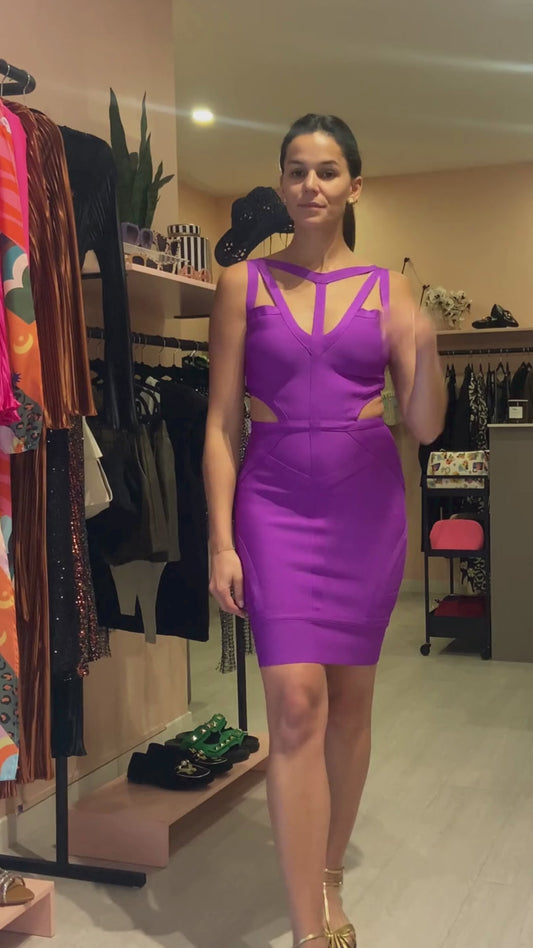 Purple Bandage Dress