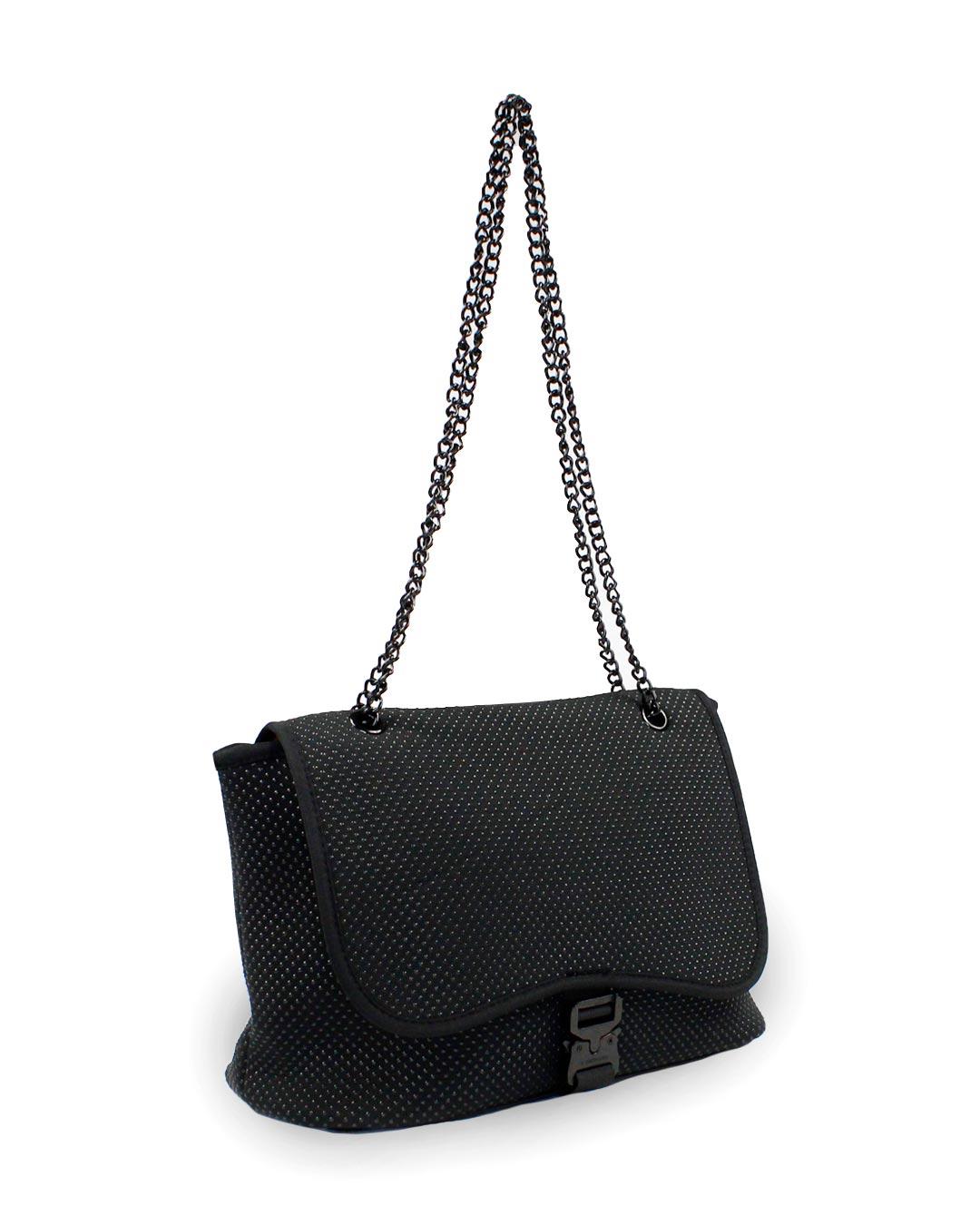 FLAP BASIC CROSSBODY BAG - BLACK