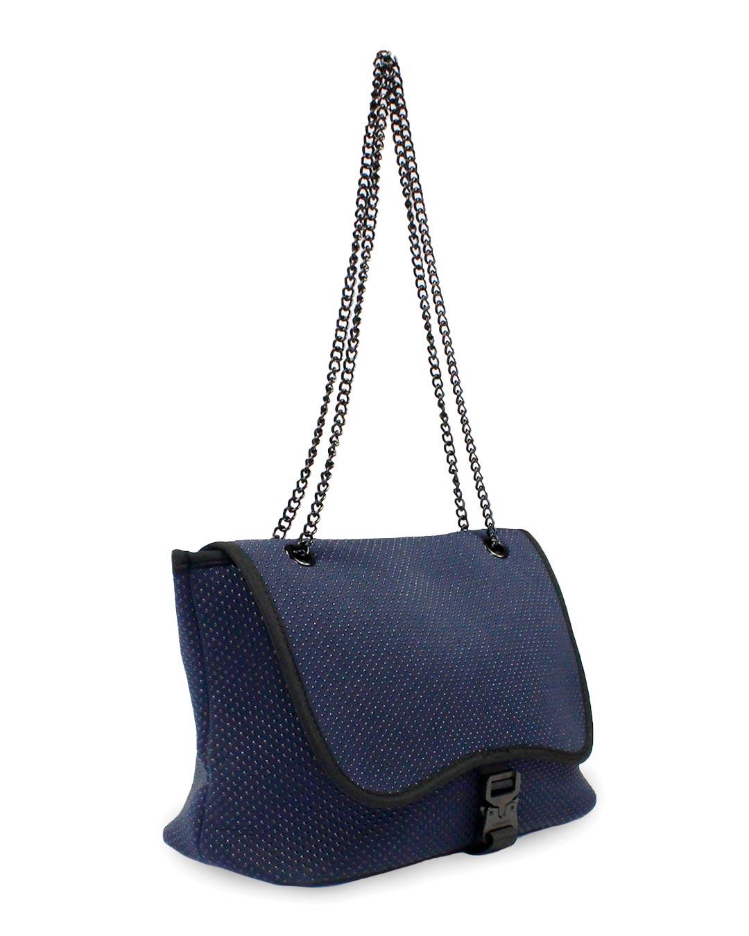 FLAP BASIC CROSSBODY BAG - DEEP BLUE