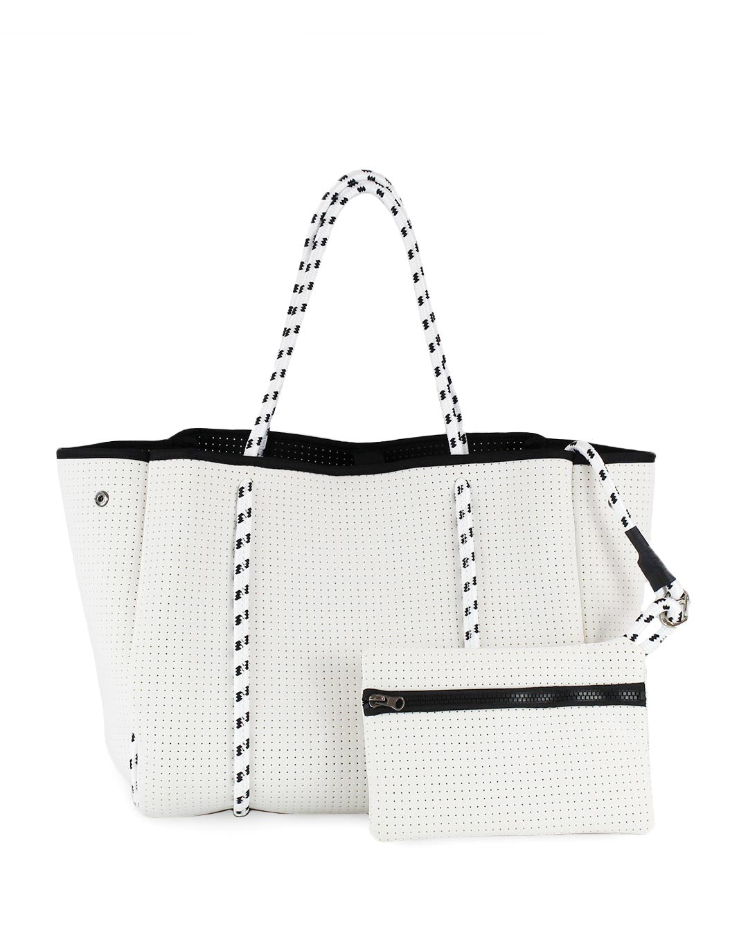 EVERYDAY FUTURE WHITE & BLACK TOTE BAG